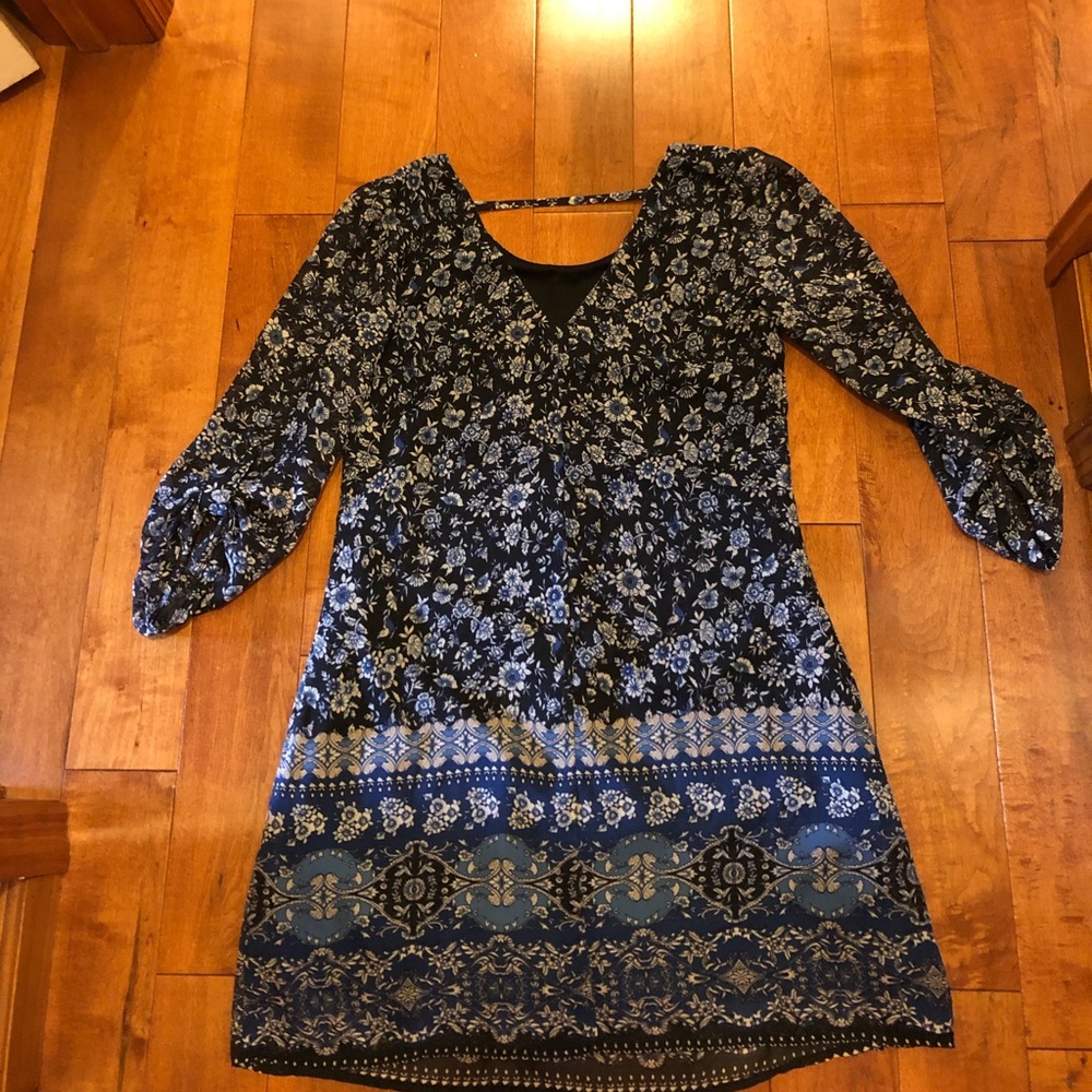 Blue floral dress